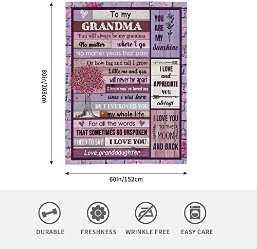 מתנות לסבתא, סבתא שמיכה 60''X80 '', מתנות ליום הולדת לסבתא, רעיונות למתנה לסבתא לסבתא סבתא נעימה רכה לזרוק