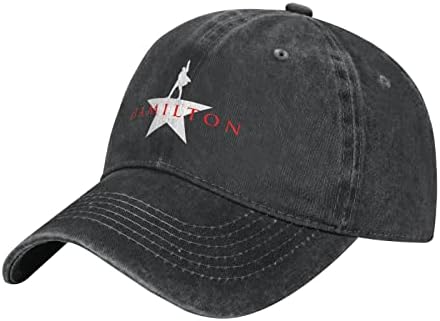 המילטון הגברים המוזיקליים נשים כובע בייסבול שטף ג'ינס במצוקה וינטג 'אבא כובע כובע רגיל שחור