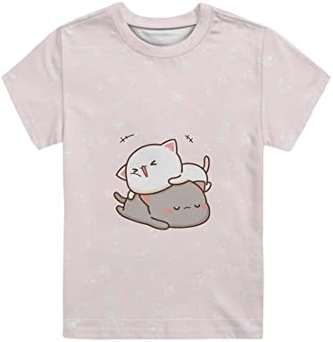 חולצת טריקו חמודה של פולרו חמודה לילדים טייז טייז מזדמנים על חולצת טי לבנות בנות