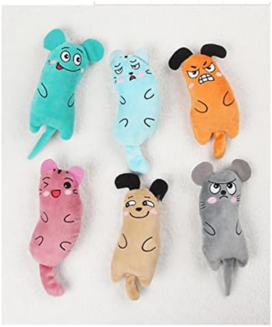LEMALL 6 יחידות מיני קטניפ צעצועי קטיפה צעצועים לחתול צעצועים חתולים צעצועים חתולים שיניים נקייה הרגע רגש עמיד בפני שריטות צעצועי