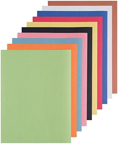 נייר בנייה משקל רגיל של Prang, 10 צבעים שונים, 9 x 12, 200 גיליונות
