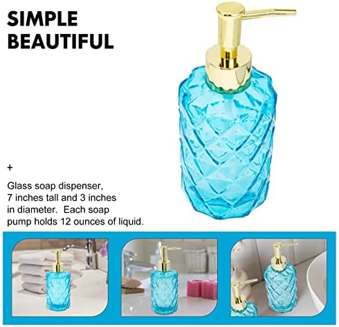 Zerodeko 2 יח 'משאבת זכוכית בקבוקי בקבוקים ריקים בקבוקי שמפו בקבוקי משאבה מתקן סבון לניתוח קרמים שמפו כחול