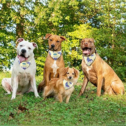 דפוס מצויר של כלב חמוד כלב כלב בנדנה צווארון כלבים משולש כלבים צעיף כלב מתכוונן ליבני כלבים לגורים קטנים בינוניים גדולים