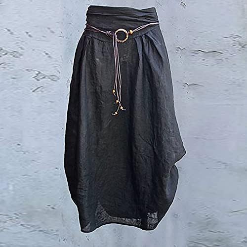 חצאית נערות אופנה מזדמנת שמלה אמצעית אמצעית א-סימטריה מקסימרית רופפת רופפת