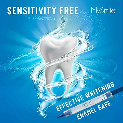 ערכת הלבנת שיניים מיסמיליות עם אור LED, 6 ג'ל הלבנת שיניים לא רגיש, ג'ל הלבנת שיניים שיניים שיניים למגש, 10
