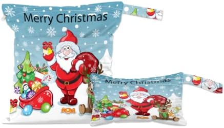 חג המולד שקית יבש רטוב של סנטה לחלקים של משאבת חזה 2 אריזה שקיות רטובות לבגדי ים שקית בגד ים רטוב עמיד למים אייל אייל