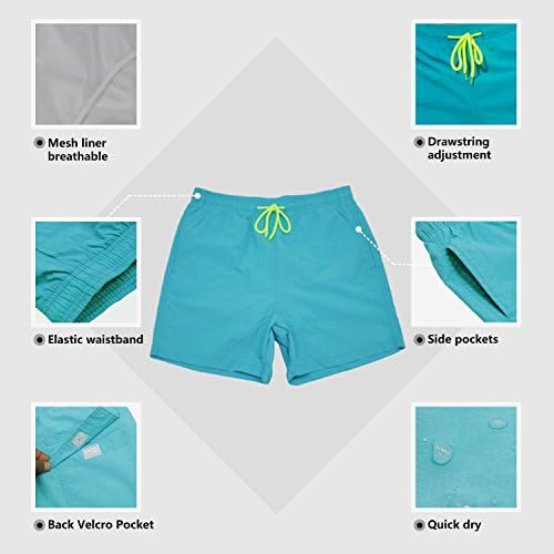 גזעי השחייה של SilkWorld גברים מכנסי חוף יבש מהירים עם כיסים