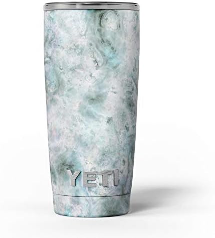 עיצוב משטח שיש של Skinz V2 Teal - ערכת עטיפת ויניל מדבקות עור תואם לכוסות הכוס של Coolbler Cooler יותר