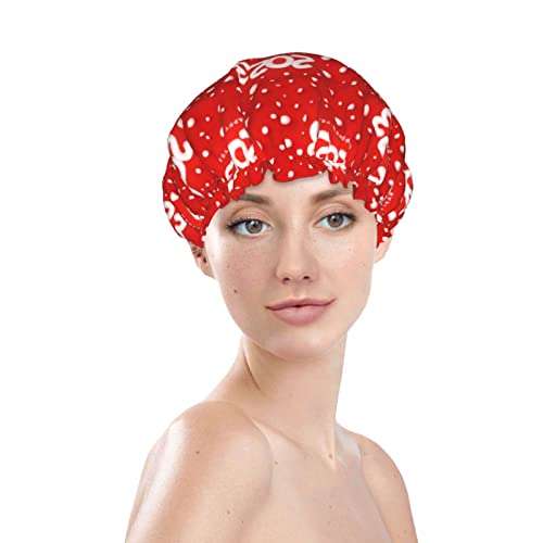 שנת הארנב שנה טובה 2023 כובע מקלחת נשים אטומות למים רירית פב -פבה מתכווננת כובע אלסטיי מתכוונן לכל כובע האמבטיה הארוך לשיער