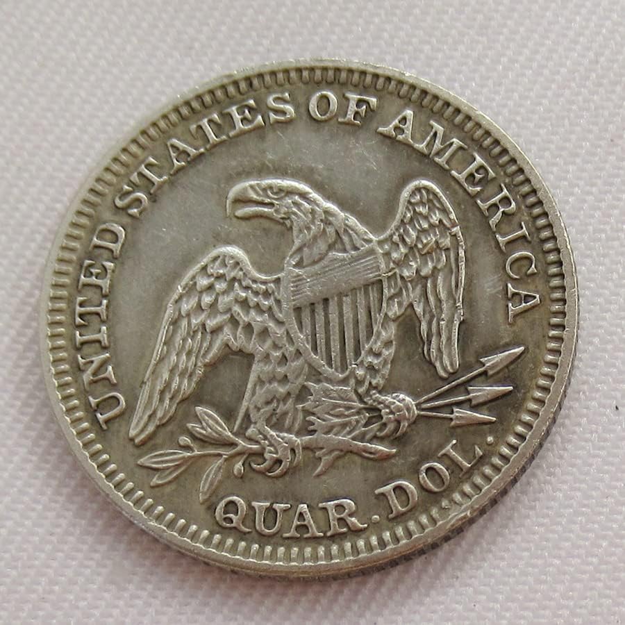 ארהב 25 סנט דגל 1842 מטבע זיכרון מעתק מצופה כסף