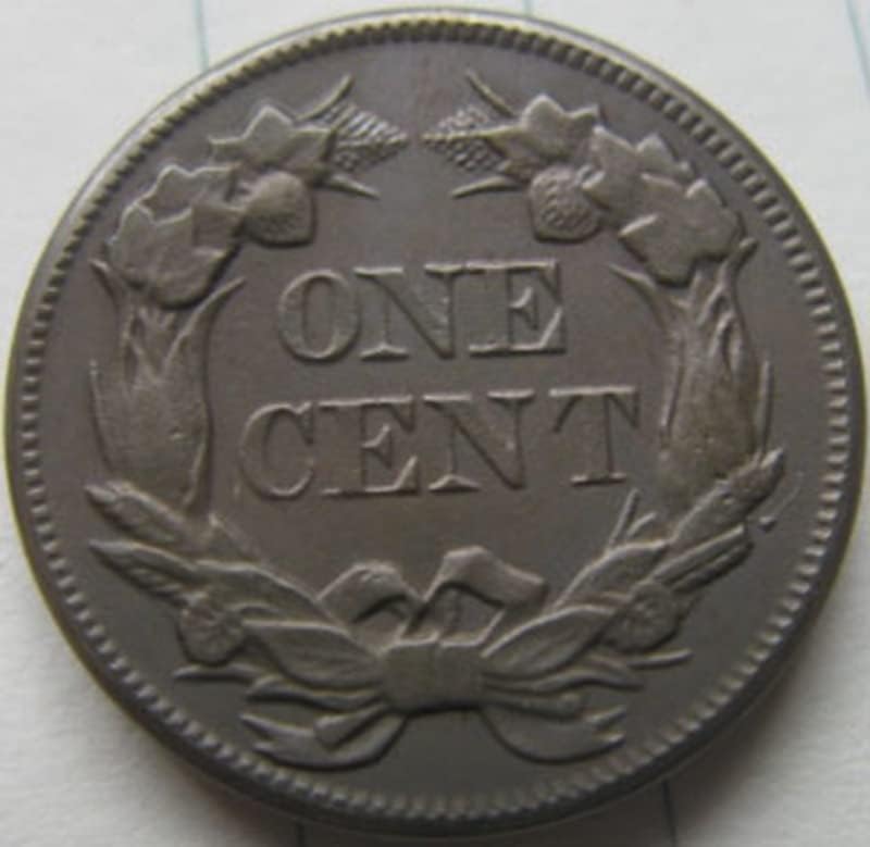 1858 ארהב פליז סנט אחד פליז עתיק עתיק מטבע זיכרון זר 19 ממ