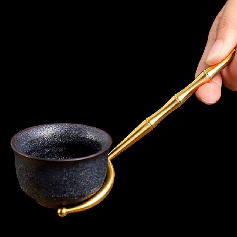 N/A פליז שישה ג'נטלמן קונגפו סט תה אביזרים טקס תה יפני להכנת תה כלים שטיפת תה מחזיק תה כף