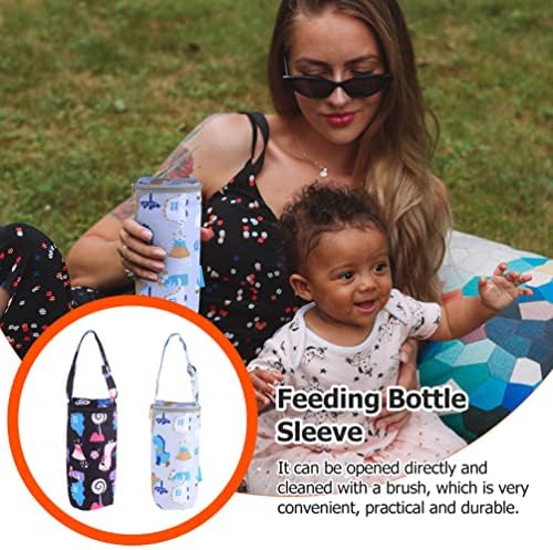 שרוול: 2 יחידות נייד תינוק בקבוק חם בקבוק הגנת מכסה חלב בקבוק שרוולים עבור תינוק בקבוקי האכלת בקבוק כיסוי