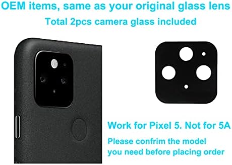 2 חתיכות מקורי אחורי מצלמה זכוכית עדשת החלפה עבור גוגל פיקסל 5 5 גרם דבק מותקן מראש עם תיקון ערכת כלים