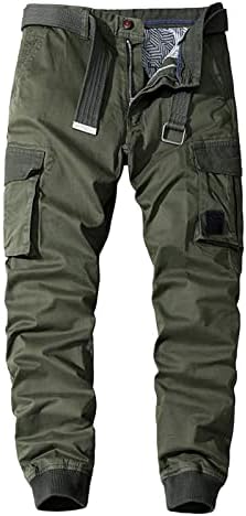 מכנסי מטען חיצוניים של ג'סילונממי של ג'סילונממי מכנסי טרנינג צבא צבאי רב כיסים מכנסי טרנינג רצה רופפים רופפים רופפים