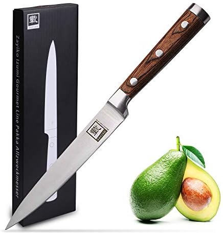 סכין שירות של Zayiko סכין סכין מטבח חדה בגודל 5 אינץ