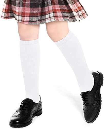 Olreco פעוט גרבי כדורגל בנות בנות גרבי כדורגל ילדים גרביים גבוהות לברך לבנות פעוטות גרבי צינור פעוטות עם פסים