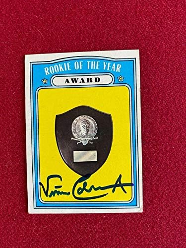 1972, וינס קולמן, חתימה על טופפס רוי וינטג ' - כרטיסי חתימה של בייסבול.