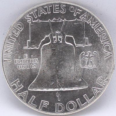 1951 פרנקלין חצי דולר במחזיק 2x2
