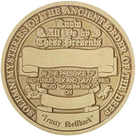 ארצות הברית חיל הים האמריקני Shellback Crossing the Line Challenge Coin