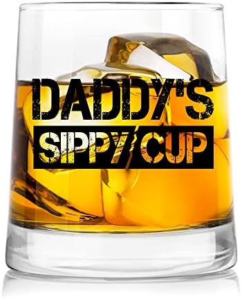 כוס קש של אבא מתנת כוס וויסקי מצחיקה לאבא - יום הולדת ייחודי, יום האב, יום הולדת, חג המולד מתנות ייחודיות לאבא, גברים,
