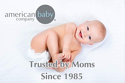חברת התינוקות האמריקאית כותנה טבעית כותנה טבעית סדין מחצלת יום מצוידת, ורוד, 24 x 48 x 4, נושם רך, לבנות,