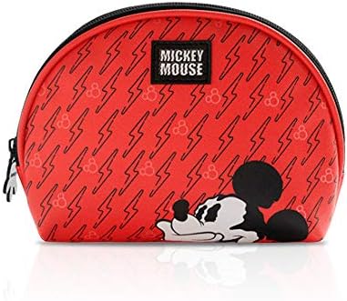 Finex Mickey Mouse ו- Minnie Mouse Premium PU עור קומסטיקה זהב - סהר