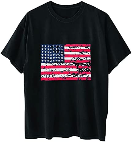 יום העצמאות צמרות נשים חולצות דגל אמריקאי מככב פסים שרוול קצר טי פטריוטי טי 4 ביולי חולצות ארהב