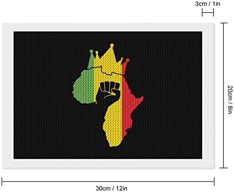 שחור כוח אגרוף על אפריקה מפת יהלומי ציור ערכות 5 ד עשה זאת בעצמך מלא תרגיל ריינסטון אמנויות קיר תפאורה למבוגרים 8איקס