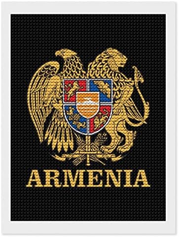 מעיל הזרועות של ארמניה ערכות ציור יהלומים בהתאמה אישית תמונה אמנותית על ידי מספרים לקישוט הקיר הבית 12 x16