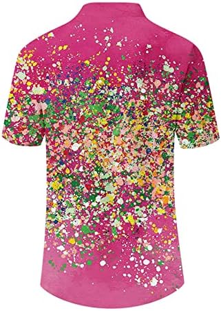 חולצות T שרוול קצר של נשים 2023 V צווארון צווארון כפתור מטה חולצה פרחים מודפסים צמרות קיץ בסיסיות רופפות