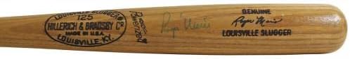 ינקיס רוג'ר מאריס חתם על לואיוויל סליגר בת PSA & BAS AB40201 - עטלפי MLB עם חתימה עם חתימה