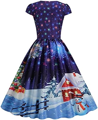 שמלות חג המולד של WYTONG לנשים שמלת וינטג