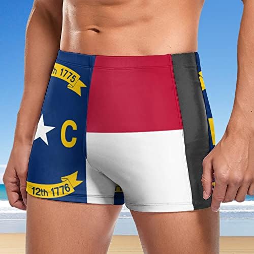 צפון קרוליינה דגל גברים בגד ים בגדי ים בגד ים מהיר יבש לשחות מכנסיים קצרים