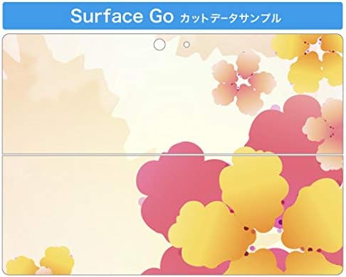 כיסוי מדבקות Igsticker עבור Microsoft Surface Go/Go 2 אולטרה דק מגן מדבקת גוף עורות 001970 פרח קמח ורוד צהוב