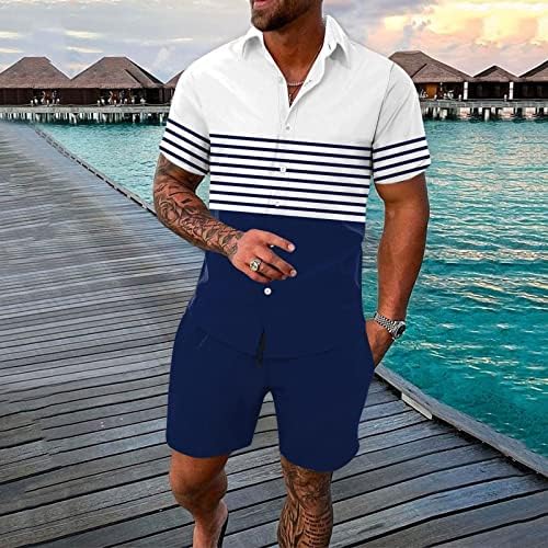 BMISEGM חולצות גברים בקיץ אביב/קיץ ספורט פנאי הוואי בסגנון חוף סגנון תפרים פס הדפס ז'קט כומר עבור