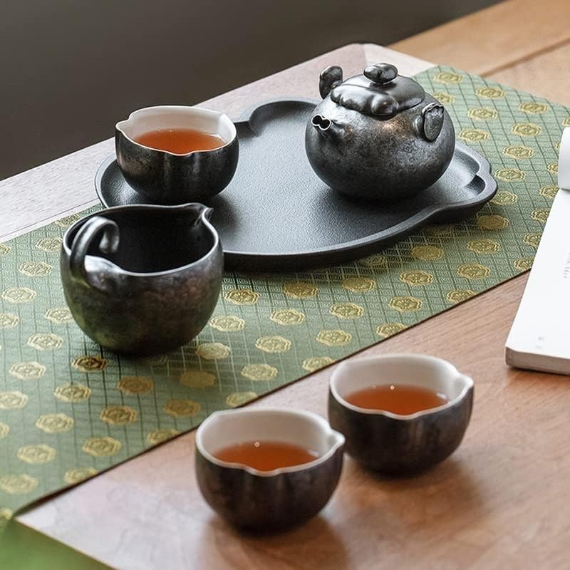 SDFGH Ceramic Glaze Tea Set Kung Fu Set Set Teate Set Teate משרד ביתי קופסא מתנה