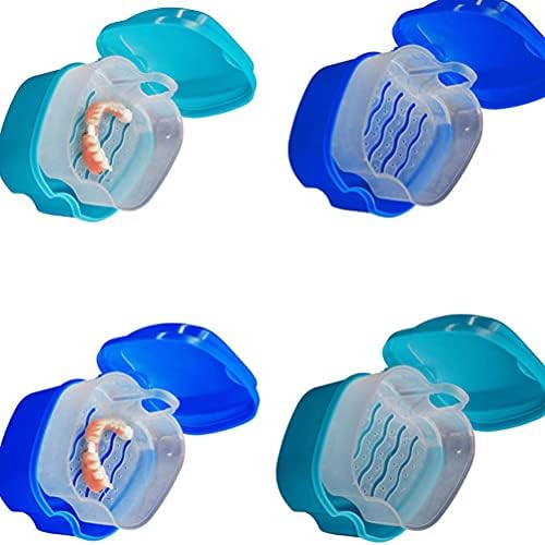 תיבת אחסון שיניים מלאכותית של Doitool ניידת מארז אחסון תיבות תותבות קטנות לטיול ביתי
