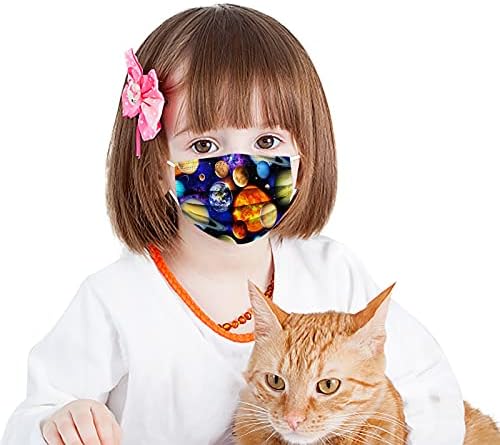 ילדים פנים_מסכה חד פעמית 10 יחידות בנדנות צבעוניות לבנים בנות מודפסות 3 שכבות הגנת כיסוי פנים