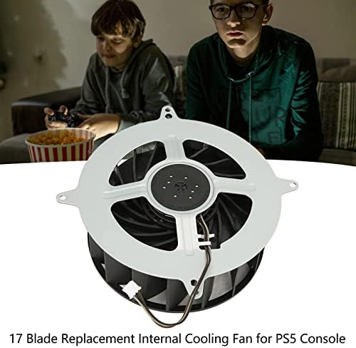 קירור פנימי PS5 החלפת מאוורר לסוני פלייסטיישן 5,12V 1.9A אוניברסלי 17 להבים החלפת קריר פנימי לקונסולת משחק PS5