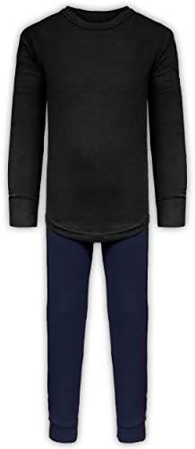 בנים לונג ג'ון אולטרה -רך כותנה רך שכבת בסיס תחתונים תחתונים של שכבת תחתונים / 3 צמרות שרוול ארוך + 3 מכנסיים