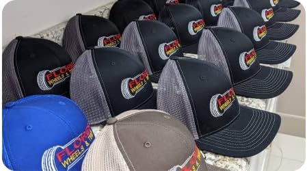 ריצ'רדסון 112 חבילה של 12 כובע מותאם אישית עם טקסט/לוגו רקום, כובע משאית Snapback מתכוונן בהתאמה אישית