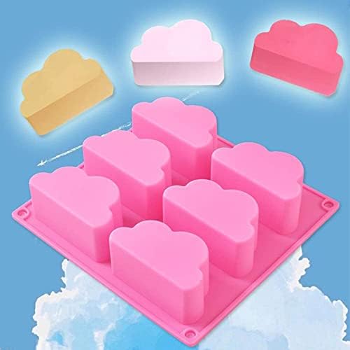 DD-Life 4 PCS סבון סיליקון עובש, תבניות לייצור סבון, תבניות סיליקון ענן לשוקולד סוכריות ג'לטין ג'לטין ג'לי ג'לי