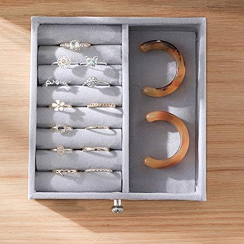 WSSBK קופסא אחסון תכשיטים פלסטיק מחזיק עגיל אבק אבק, תכשיטים קופסאות תכשיטים שרשרת תצוגת עמדת תכשיטים טבעת מתלה