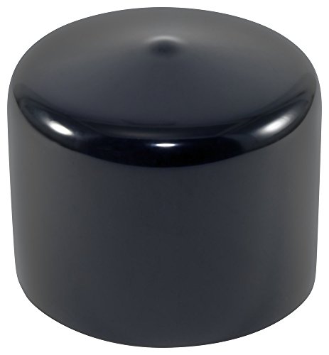 Caplugs 99190229 כובע עגול פלסטיק VC-1500-24, ויניל, מזהה כובע 1.500 אורך 1.500, שחור