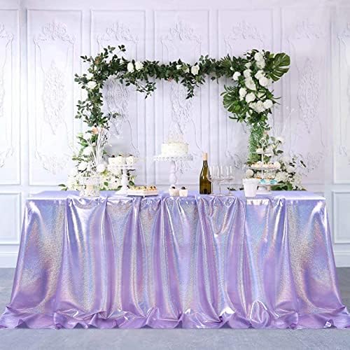 מפת שולחן נצנצים של Fascidorm, מבד שולחן נצנצים מלבני נוצץ נוצץ למסיבת יום הולדת לחתונה מסיבת עוגת יום הולדת