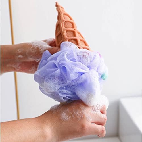 פארוקס מקלחת ספוג אמבטיה לופאה, מקלחת אמבטיה יצירתית כדורי ספוג כדורי גלידה צורת רחצה ספוג מקלחת גוף ניקוי קרצוף אמבטיה כדורי