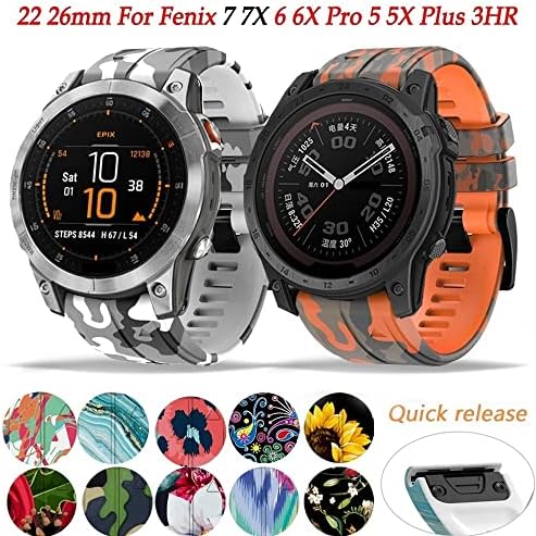 Sawidee עבור Garmin Fenix ​​7 7x 6 6x Pro 5x 5 Plus 3 HR MK2 EasyFit Watch Smart Watch Band Whres Correa 26 22 ממ שחרור מהיר