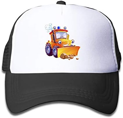 ילד של ילד מצחיק דחפור כובע, מודפס ילדים חמוד מתכוונן פעוט רשת נהג משאית בייסבול כובע