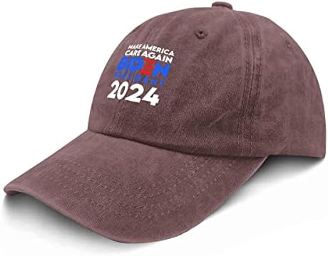 תגרום לאמריקה לדאוג שוב לנשיא Biden 2024 Dadcap לגברים וינטג 'בייסבול מכוסות Mens Truckercap כותנה להליכה